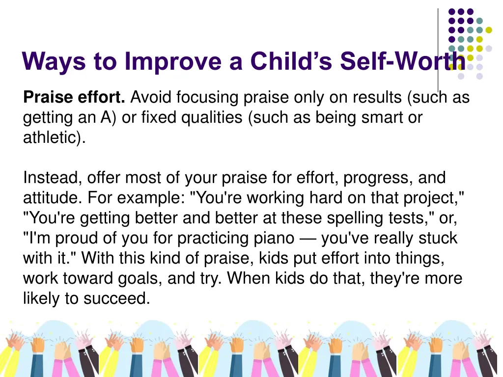 ways to improve a child s self worth 5