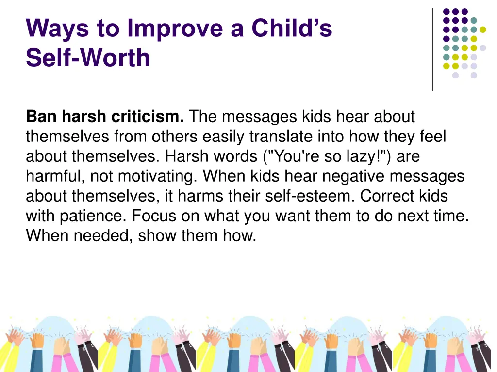 ways to improve a child s self worth 9