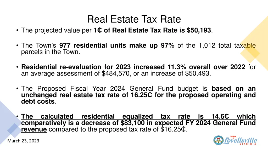 real estate tax rate