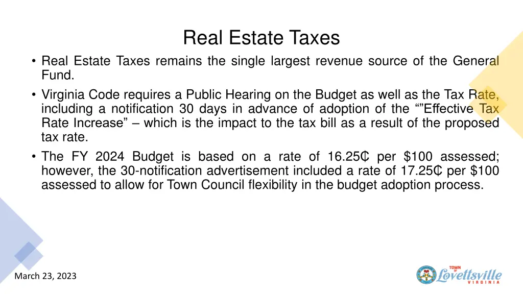 real estate taxes