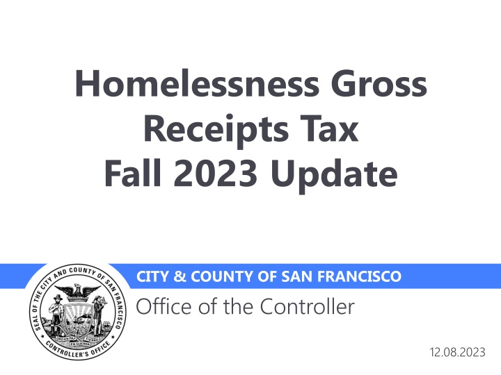 homelessness gross receipts tax fall 2023 update