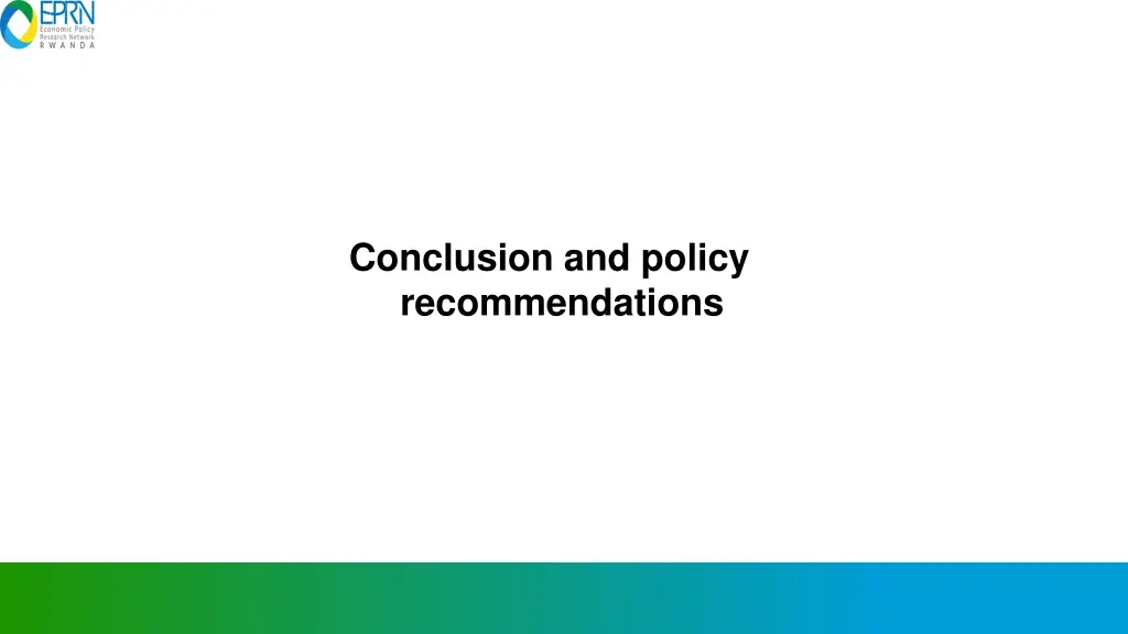 conclusion and policy recommendations