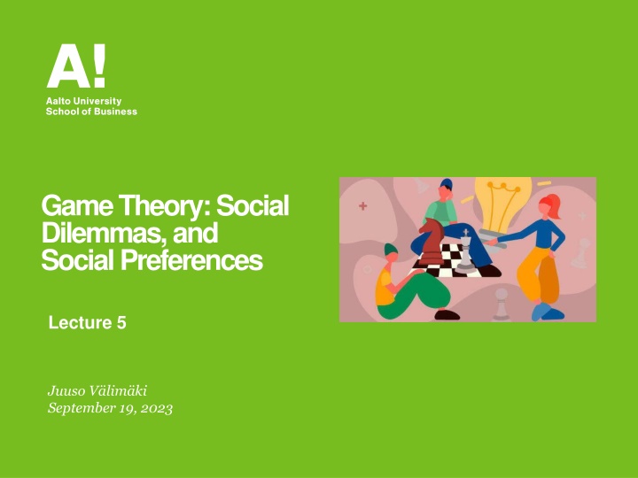 gametheory social dilemmas and socialpreferences