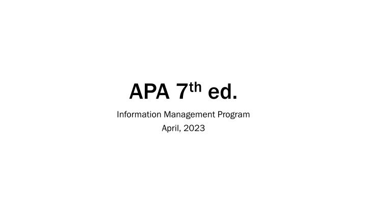 apa 7 th ed