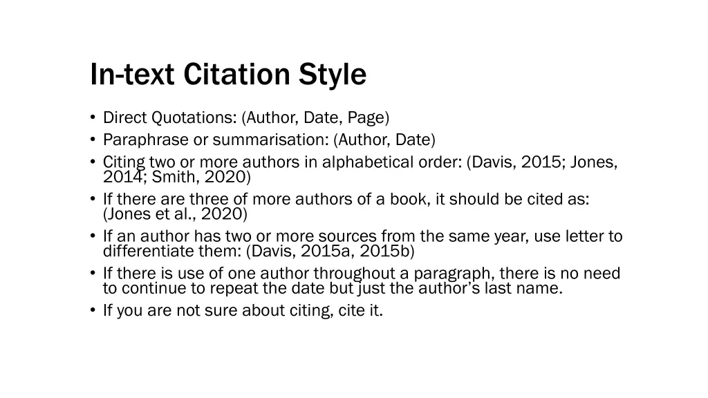 in text citation style