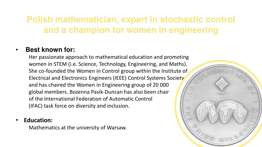 polish mathematician expert in stochastic control