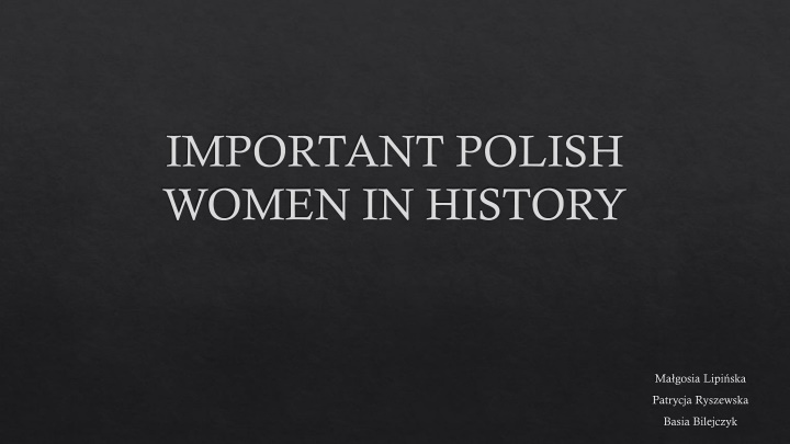 important polish women in history
