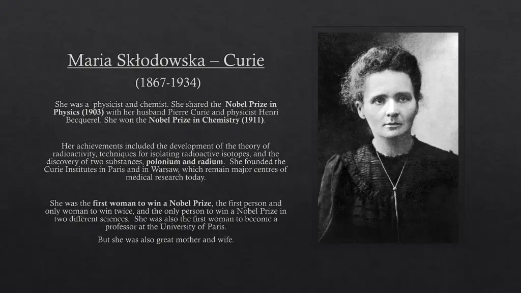 maria sk odowska curie 1867 1934