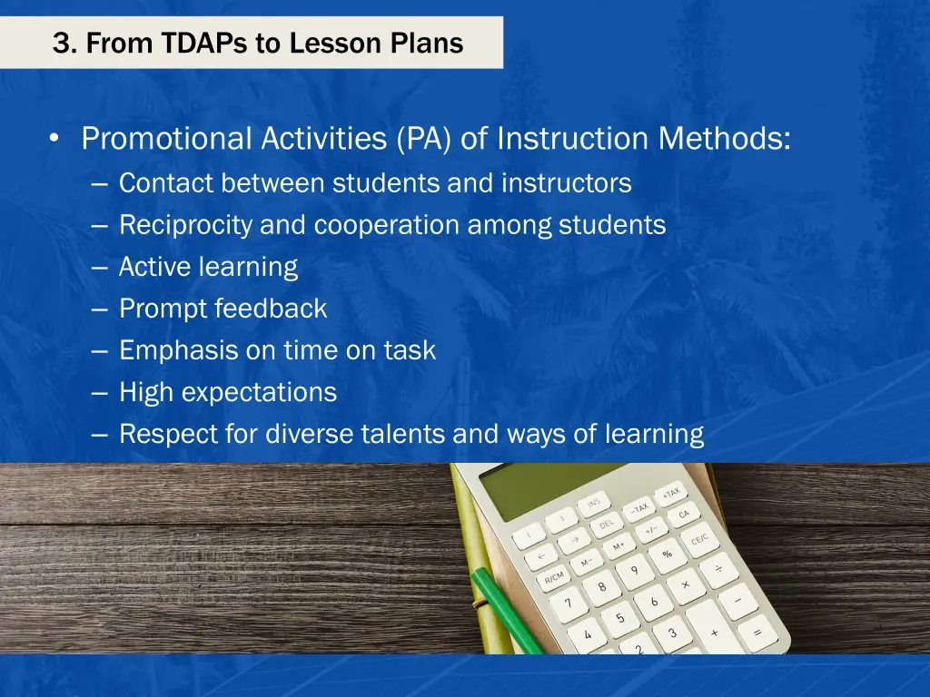 3 from tdaps to lesson plans 9