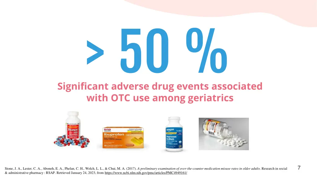 50 significant adverse drug events associated