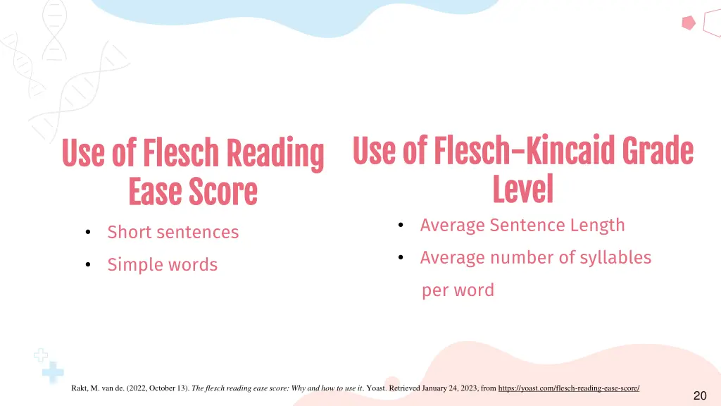 use of flesch use of flesch kincaid grade kincaid