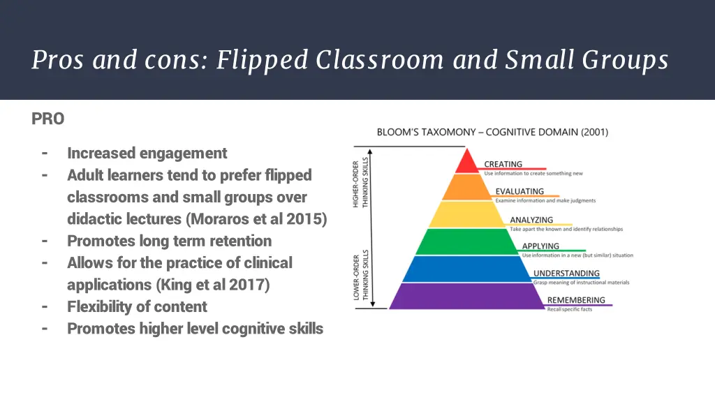 pros and cons flipped classroom and small groups