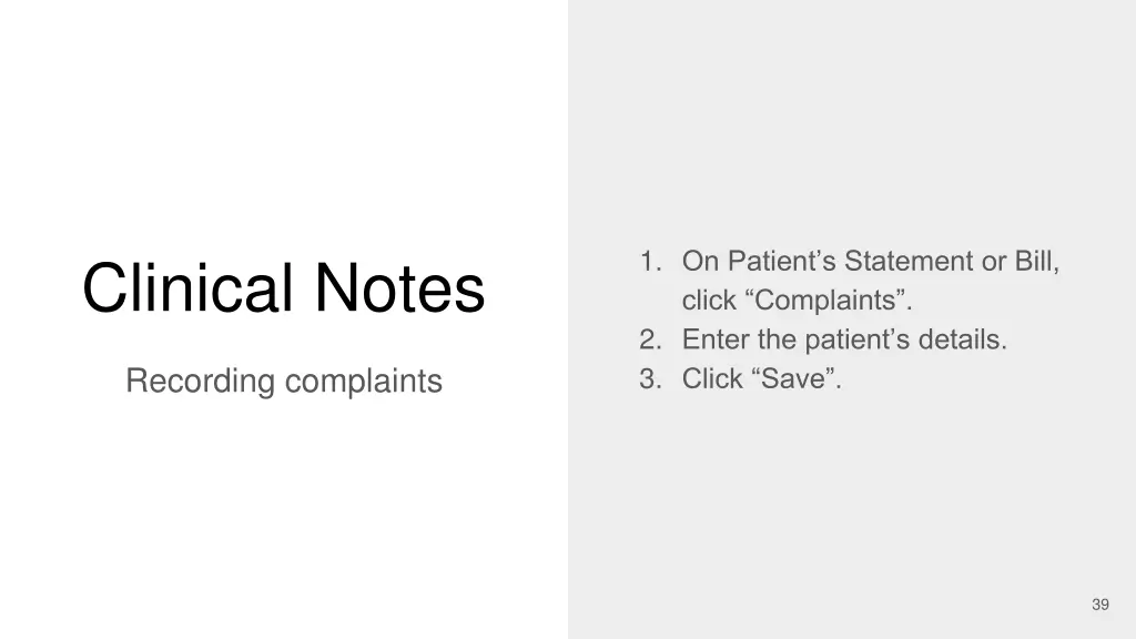1 on patient s statement or bill click complaints