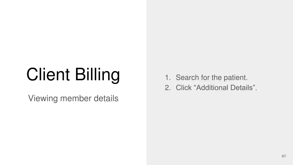 client billing 1