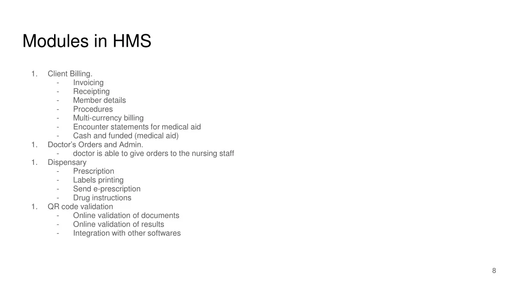 modules in hms