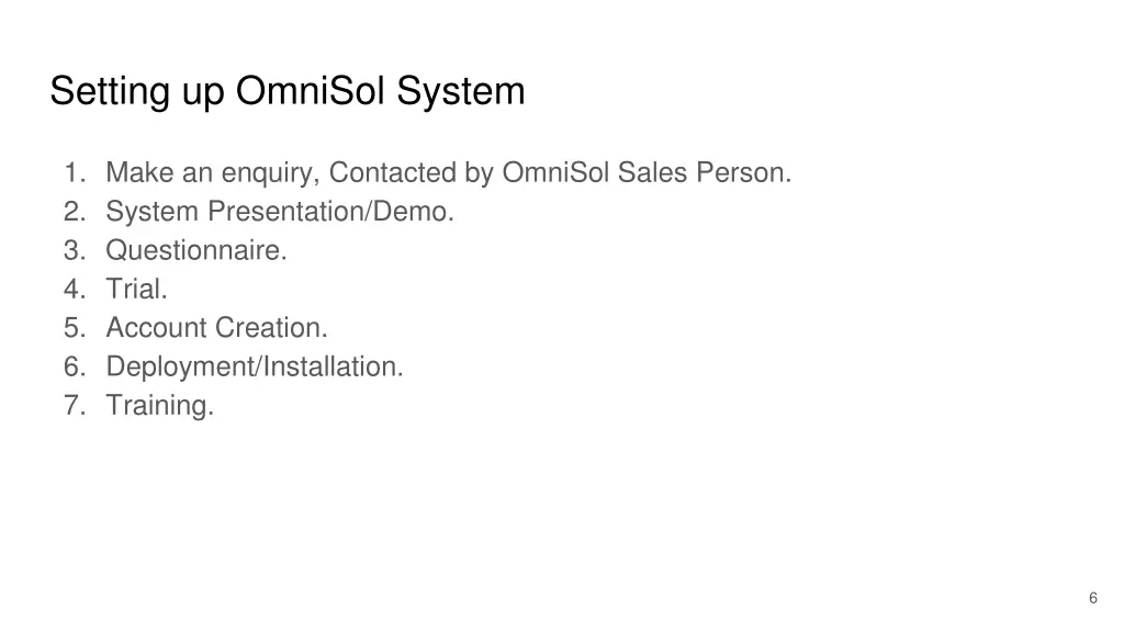 setting up omnisol system