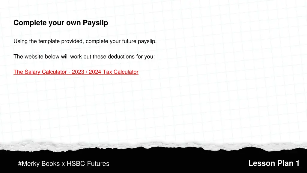 complete your own payslip