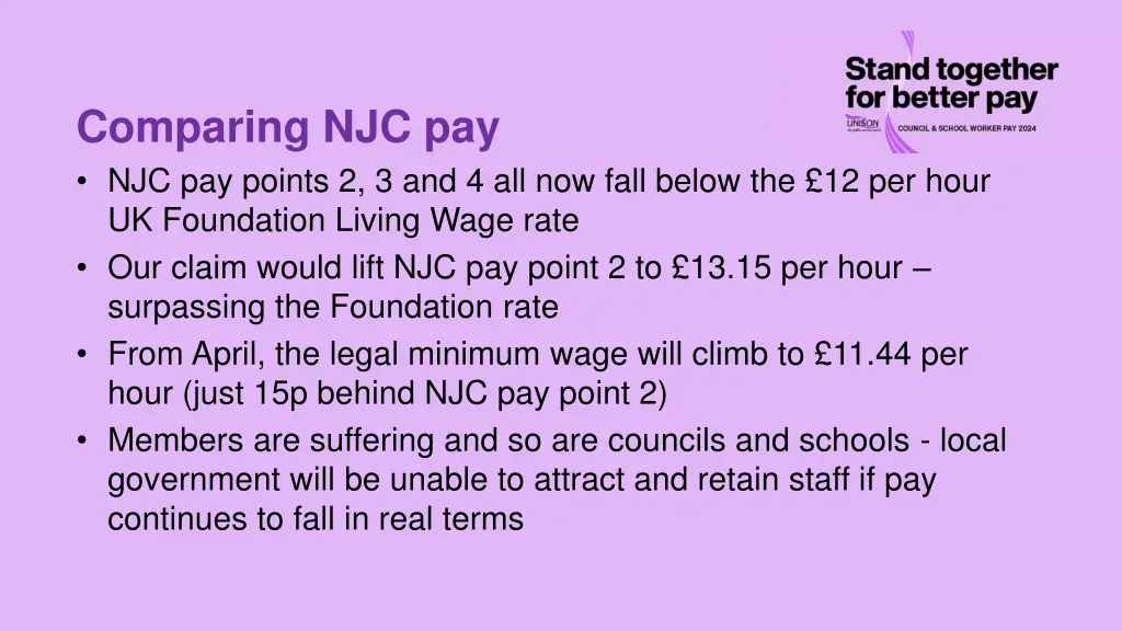 comparing njc pay njc pay points