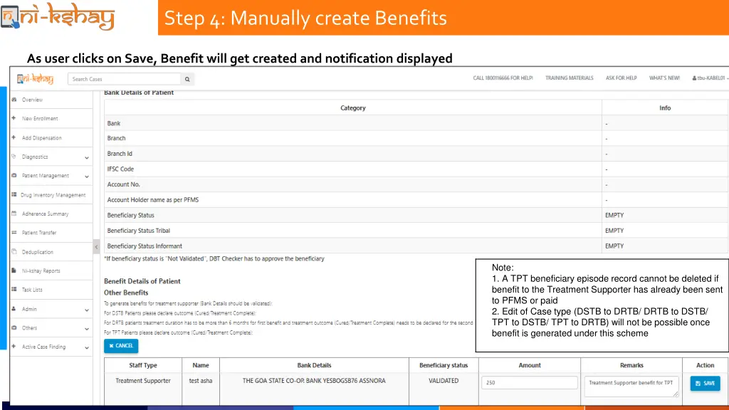 step 4 manually create benefits 3