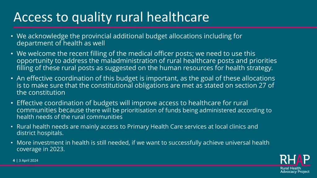 access to quality rural healthcare
