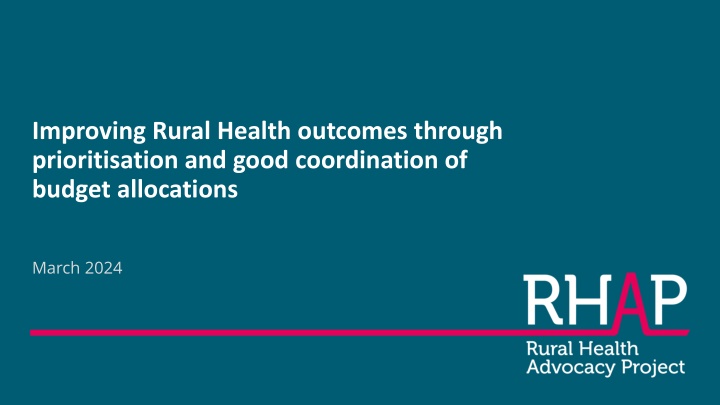 improving rural health outcomes through