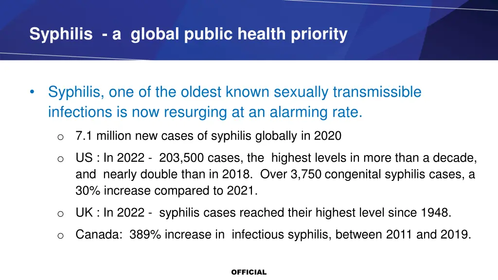 syphilis a global public health priority