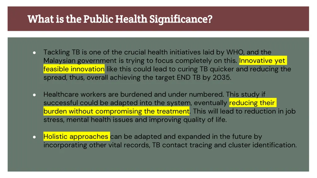 what is the public health significance what