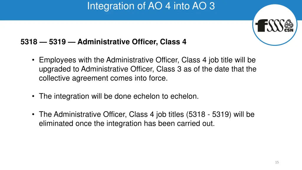 integration of ao 4 into ao 3