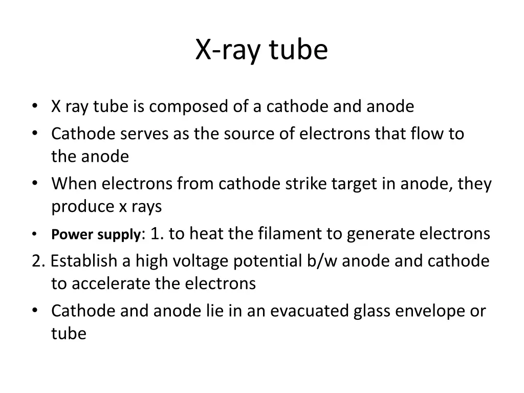 x ray tube