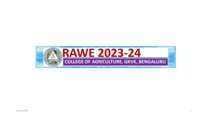 rawe 2023 24 college of agriculture gkvk bengaluru