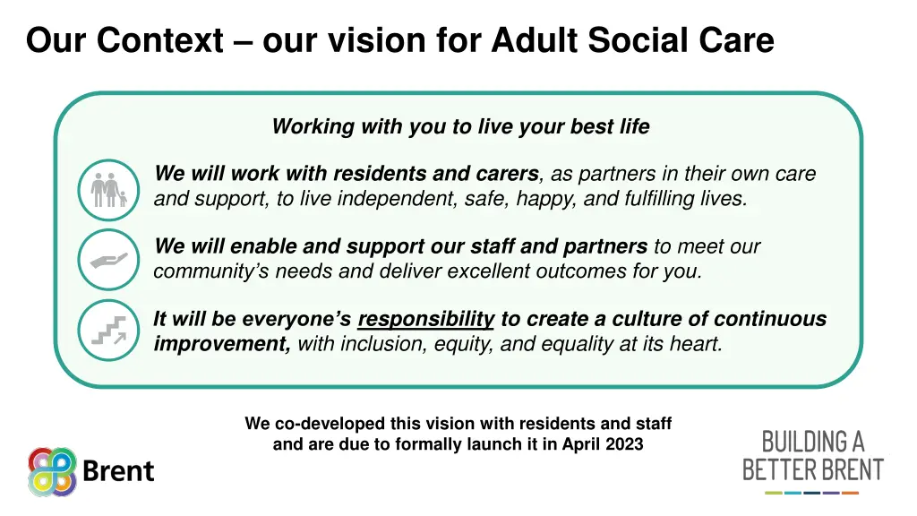 our context our vision for adult social care