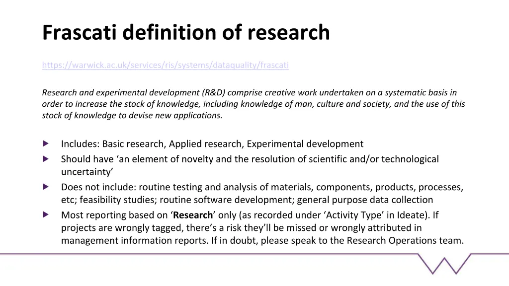 frascati definition of research