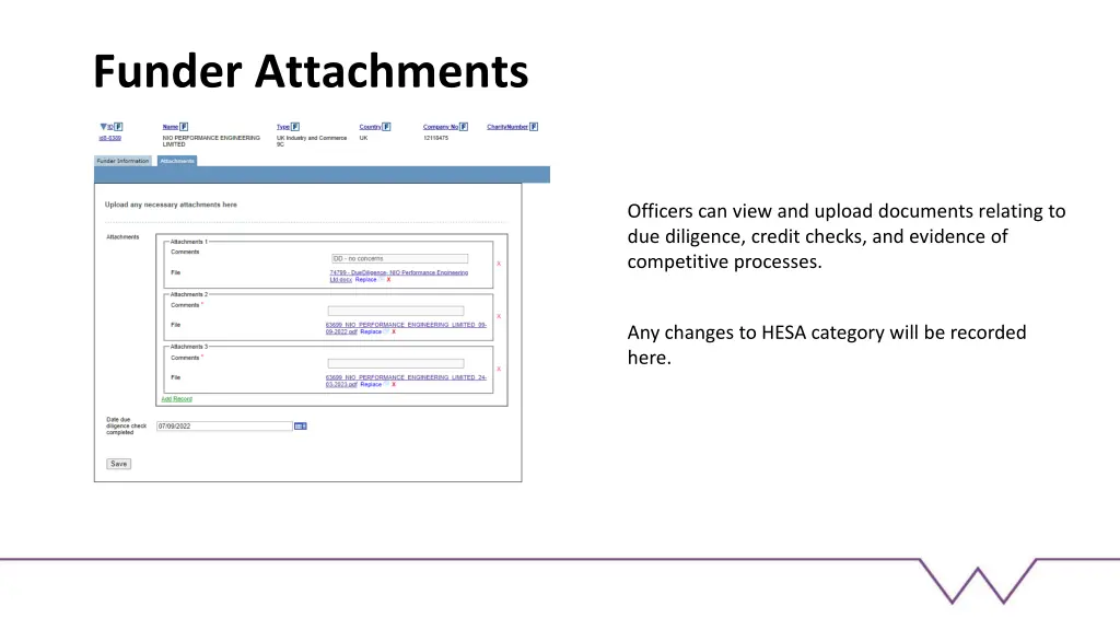 funder attachments