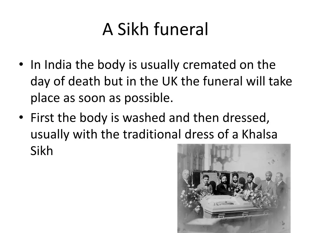 a sikh funeral