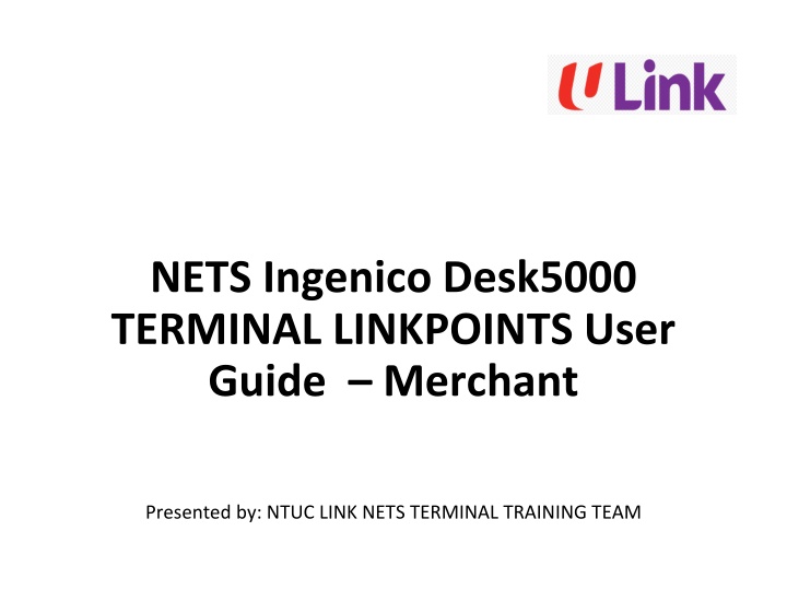 nets ingenico desk5000 terminal linkpoints user