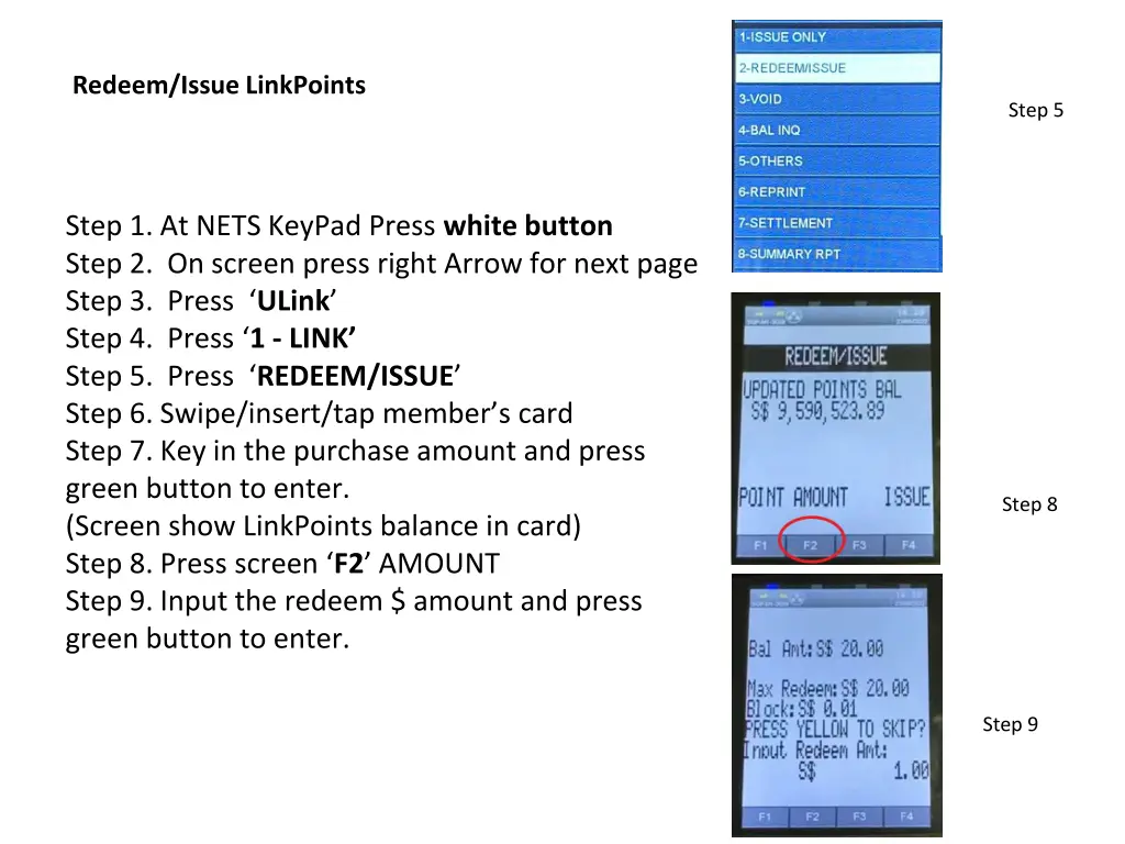 redeem issue linkpoints