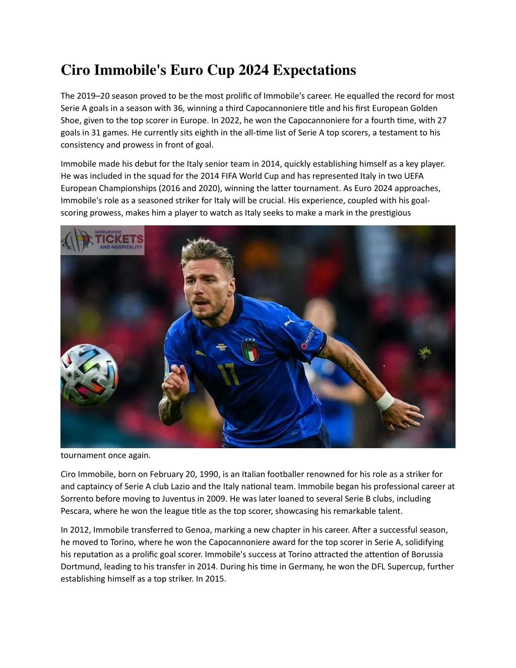 ciro immobile s euro cup 2024 expectations