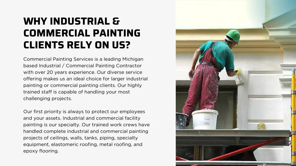why industrial commercial painting clients rely