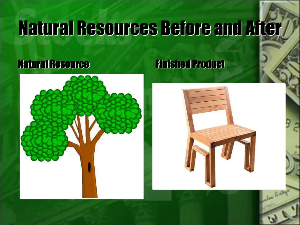 natural resources before and after