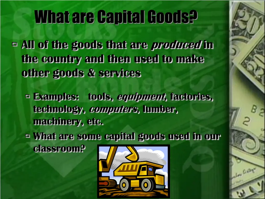 what are capital goods