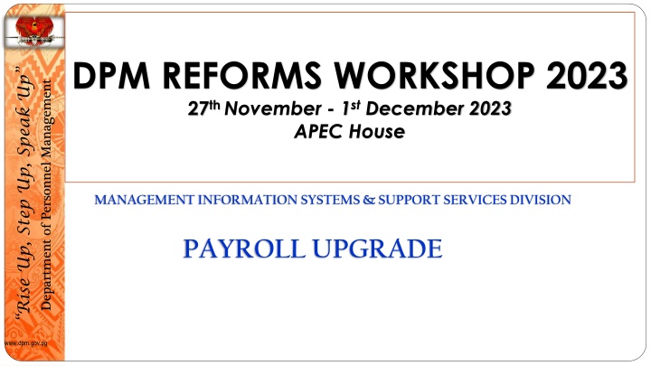 dpm reforms workshop 2023 27 th november