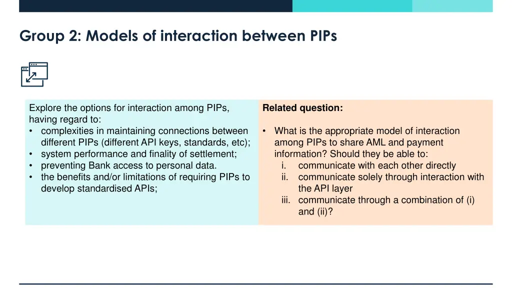 group 2 models of interaction between pips