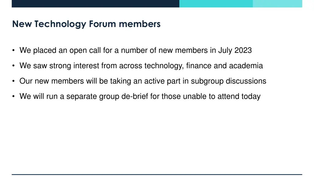 new technology forum members