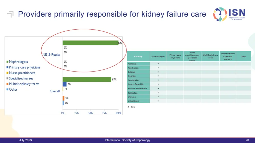 providers primarily responsible for kidney