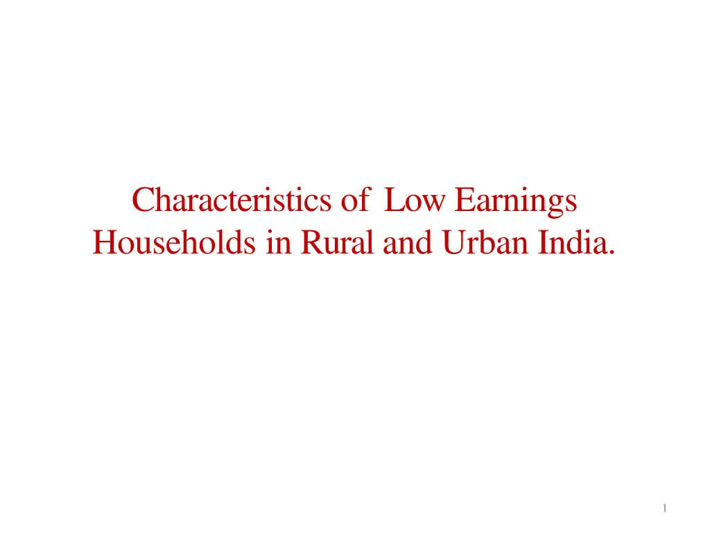 characteristics of low earnings households