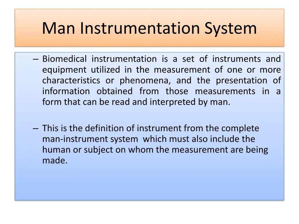 man instrumentation system 1