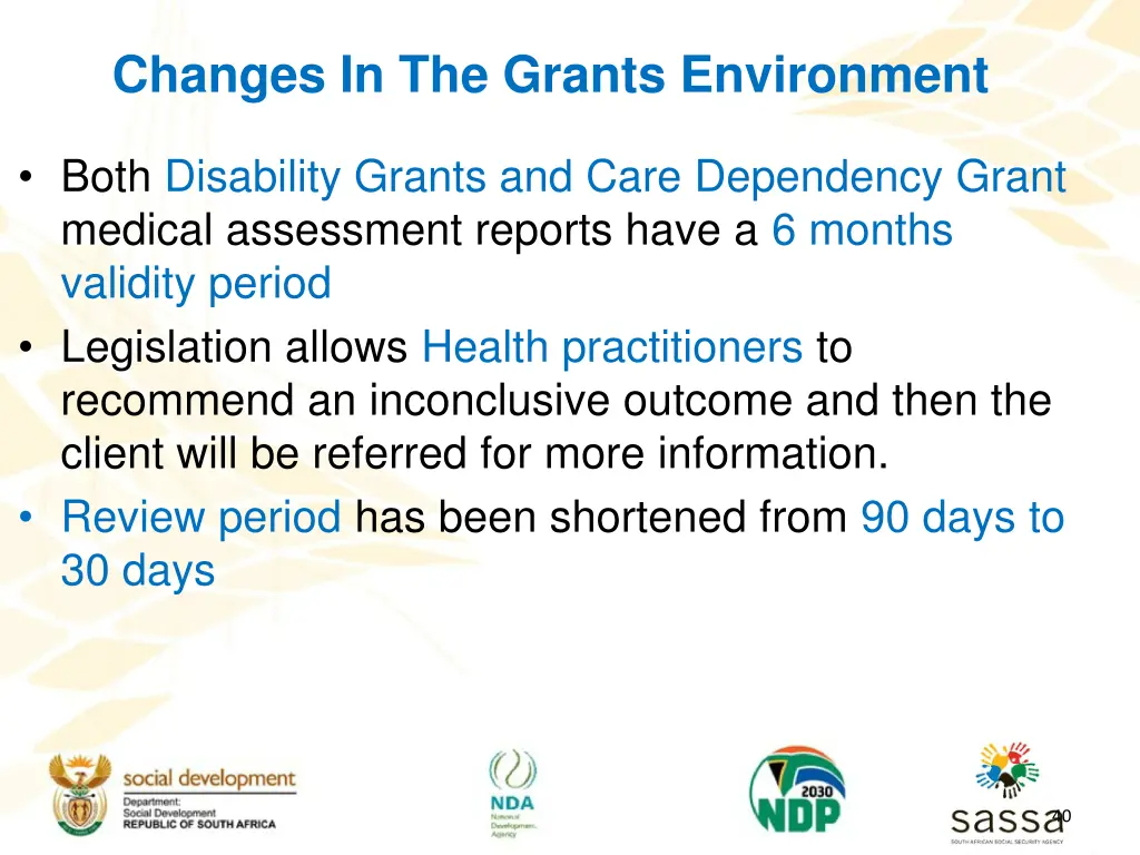 changes in the grants environment