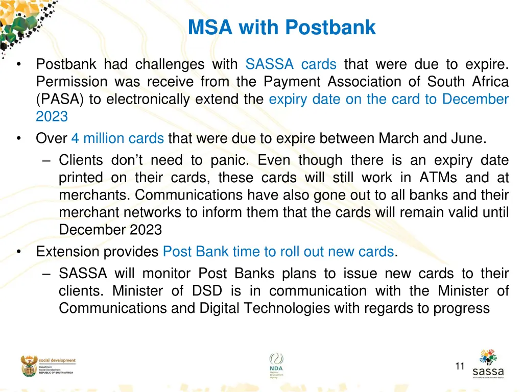 msa with postbank 1
