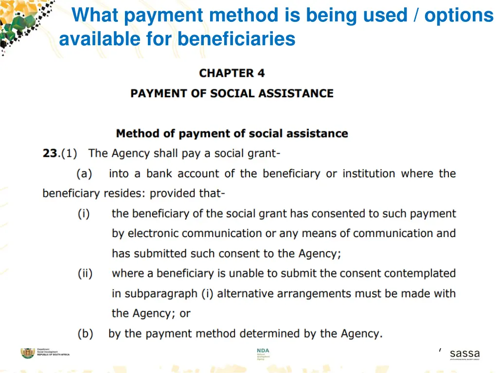 what payment method is being used options