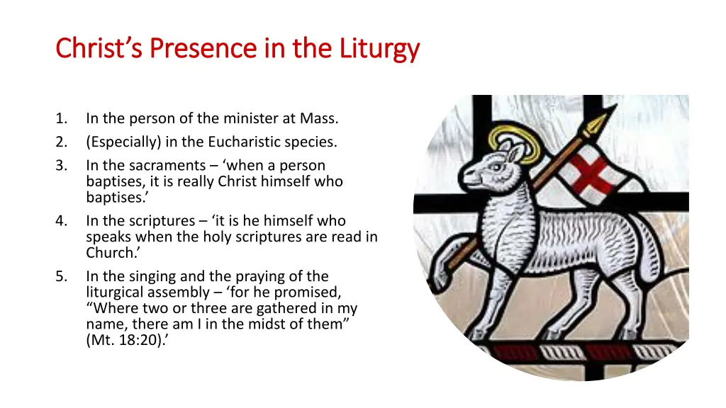 christ s presence in the liturgy christ